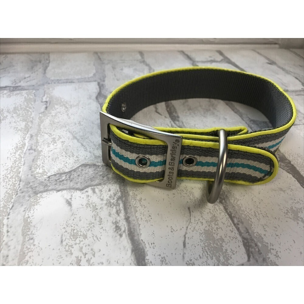 Boots & Barkley Adjustable Dog Collar Large - Multicolor Striped Dogs Brand New